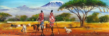 African Painting - Near Mt Kilimanjaro from Africa